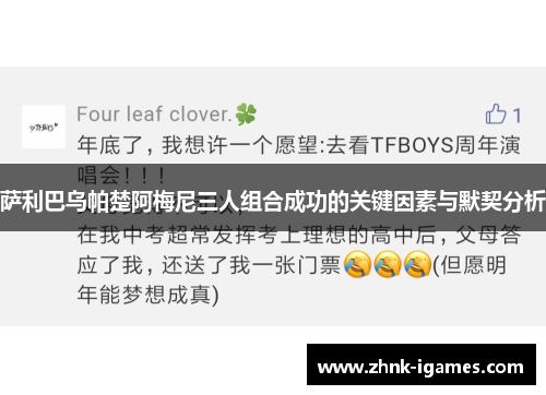 萨利巴乌帕楚阿梅尼三人组合成功的关键因素与默契分析