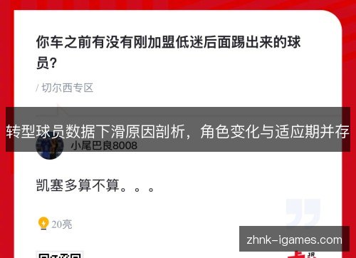 转型球员数据下滑原因剖析，角色变化与适应期并存